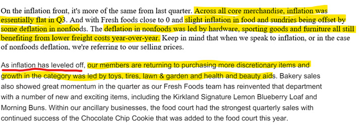 Costco members returning to purchasing more discretionary items