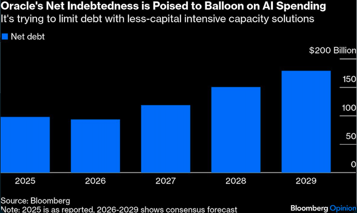 Oracle's net indebtedness