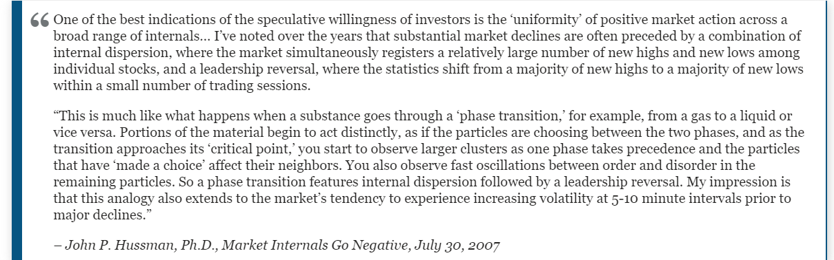 Market Internals Go Negative - July 30 2007